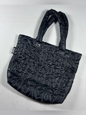 Hello Kitty Black Tote Bag Puffy Collage EUC! Rare! Vintage Y2k